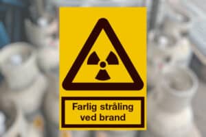 Henvisningsskilt farlig stråling ved brand Seri Q Sign