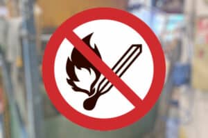 Rygning og åben ild forbudt Seri Q Sign