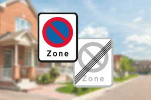 Seri Q Sign E68-69-Zone-med-parkering-forbudt-med-ophør