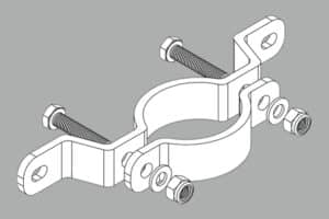 D1-Skiltebeslag galvaniseret 180mm