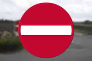 C19 Indkørsel forbudt Seri Q Sign