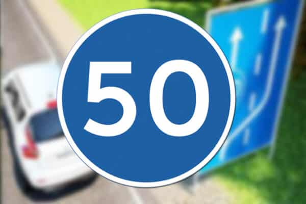D55 Mindste hastighed Seri Q Sign