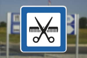 M105 Frisør Seri Q Sign