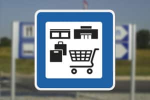 M121 Storcenter - handelsgade med butikker Seri Q Sign