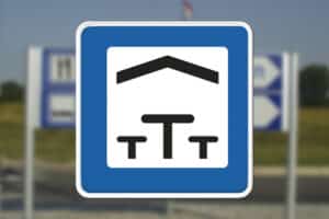 M138 Picnicområde med eller uden tag Seri Q Sign