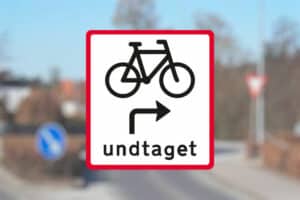 U7 Cyklister undtaget Seri Q Sign