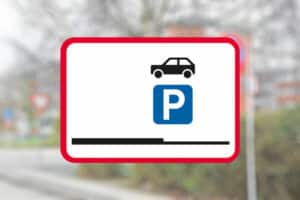 UC60.7 Tilladt at standse og parkere skilt Seri Q Sign