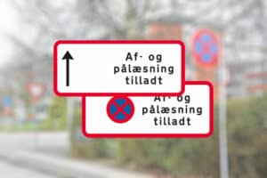 UC61.1.2 Af- og pålæsning tilladt stopforbud skilt Seri Q Sign