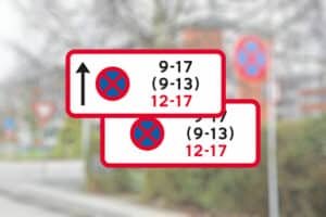 UC61.2 Tidsrum med stopforbud skilt Seri Q Sign