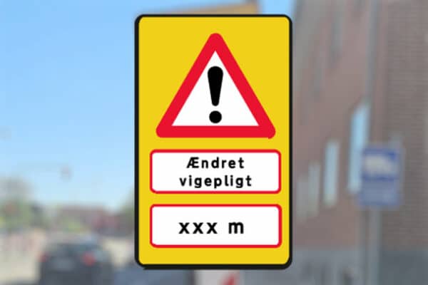 Ændret vigepligt skilt Seri Q Sign