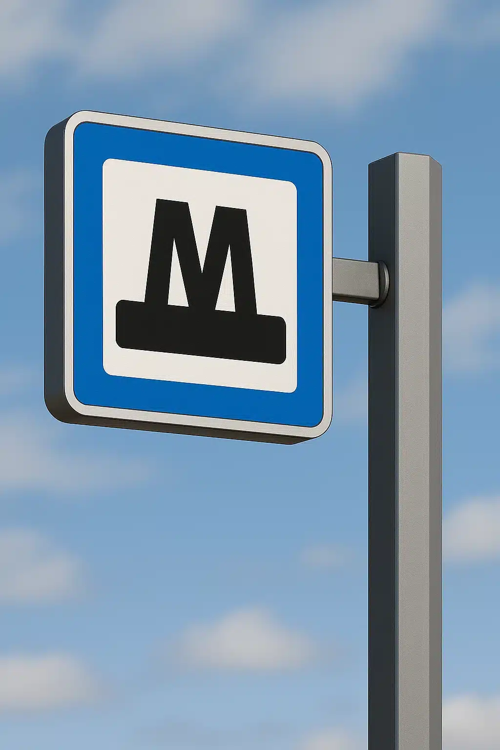 METRO METRO indefra belyst