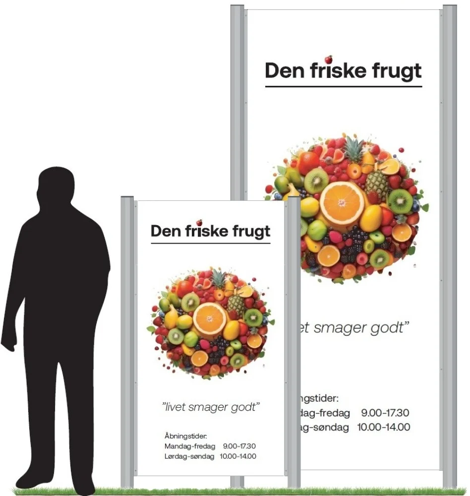 SeriProfil reklameskilte. Pyloner.