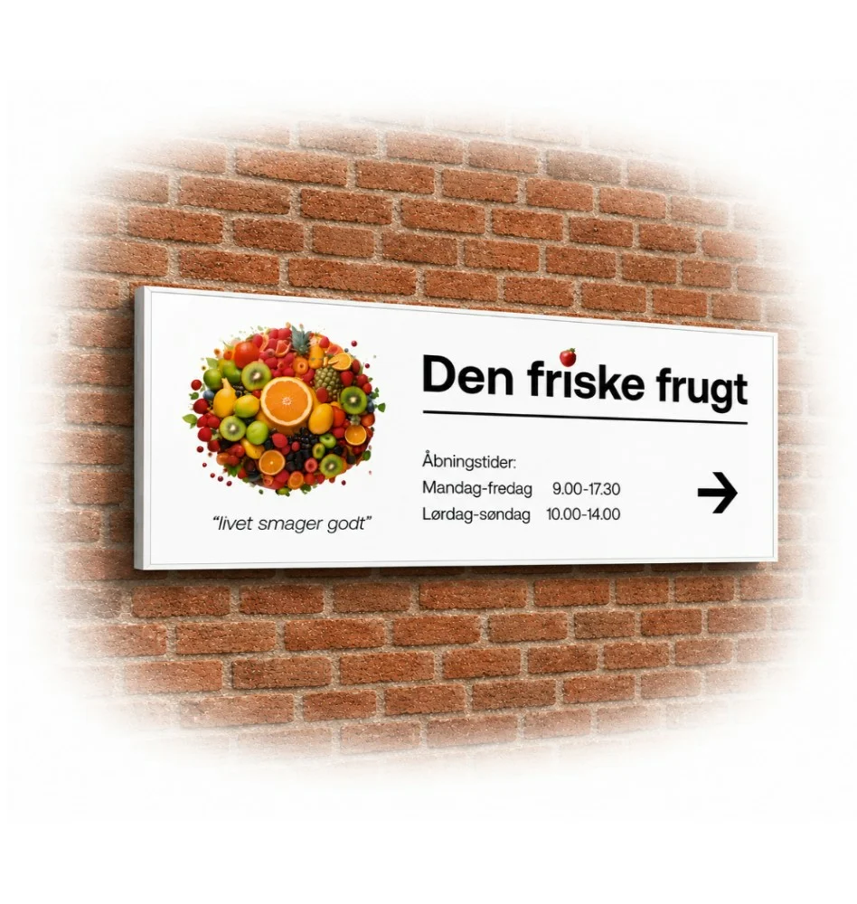 SeriProfil reklameskilte. Væghængt.