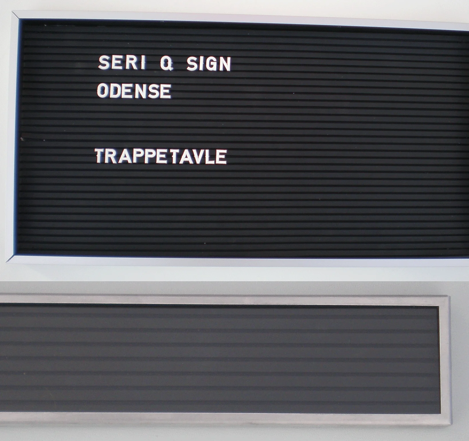 Seri Q Sign Trappetavle eksempler