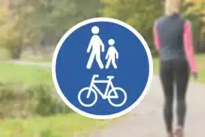 Seri Q Sign D27-Fællessti-fodgænger-cykel