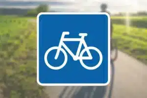 Seri Q Sign E21-1-V-Anbefalet-rute-for-cyklister-venstrevendt