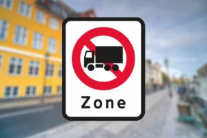 Seri Q Sign E68-5-Zone-med-lastbil-forbudt