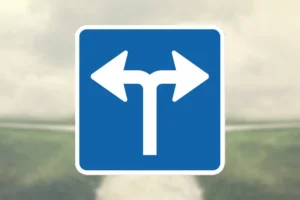 Seri Q Sign U6-6-Højre-eller-venstresving