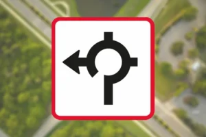 Seri Q Sign U6-7-Afkørselsmulighed-i-rundkørsel