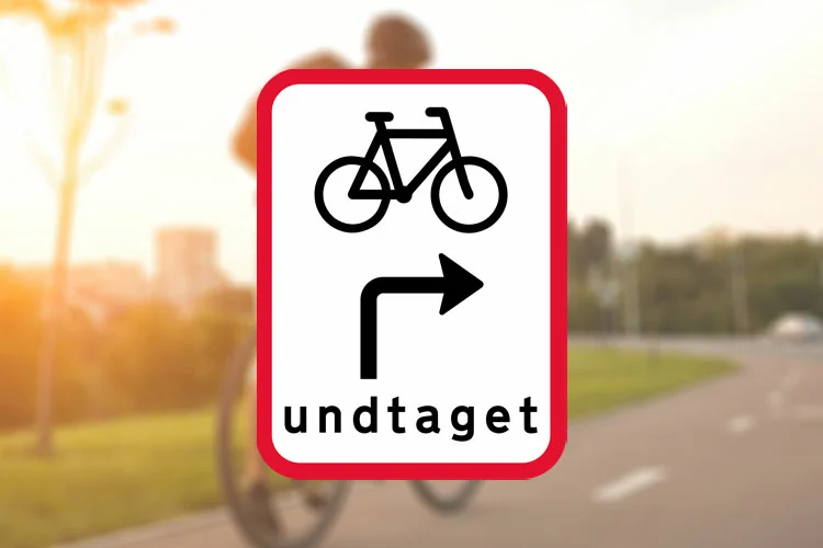 Seri Q Sign U7-Cyklister-undtaget